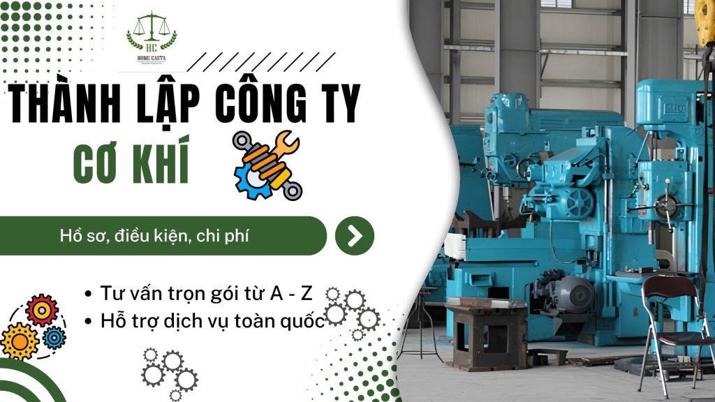 thành lập công ty cơ khí